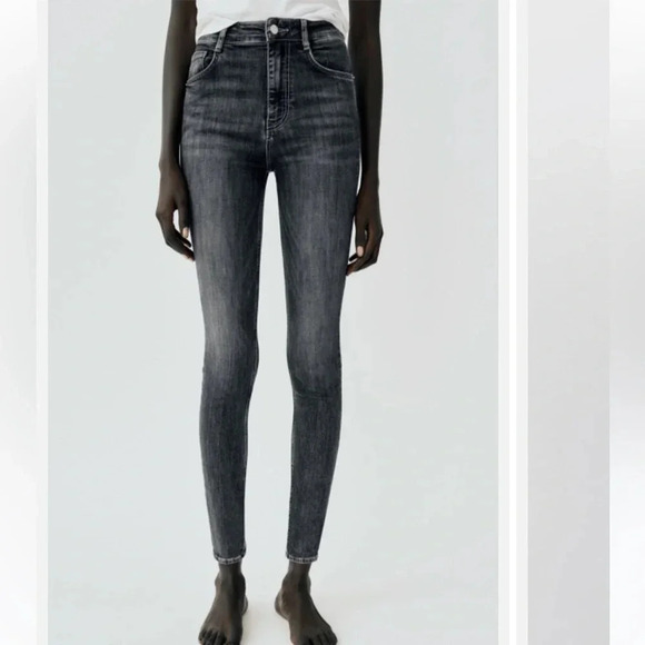 Zara black high-rise jeans size 2 - Picture 1 of 8